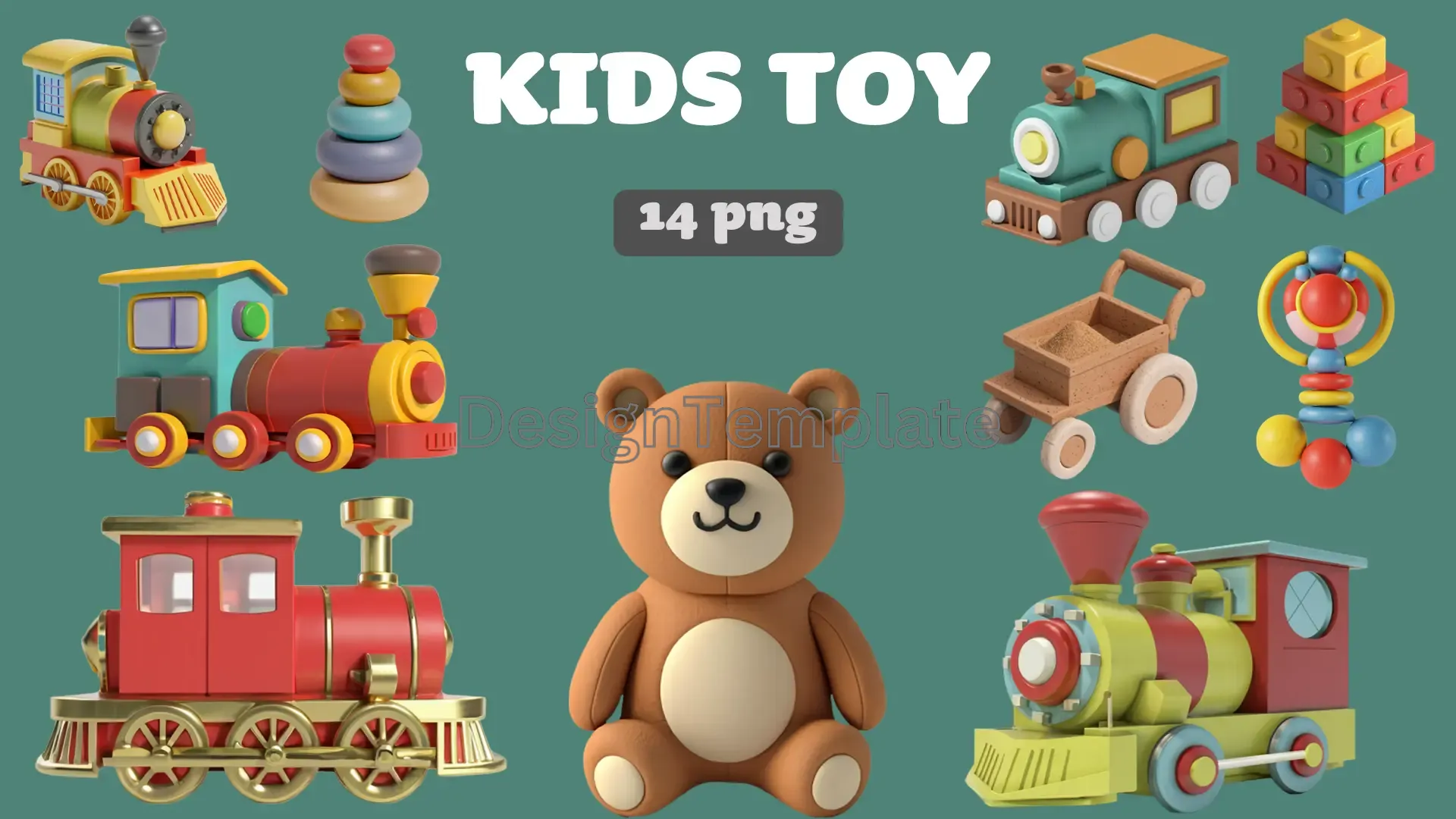 New Kids Toy Collection 3D Elements Pack